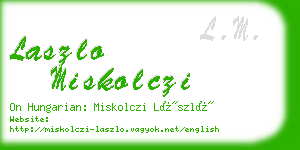 laszlo miskolczi business card